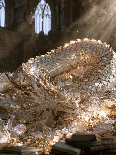 Iridescent Dragon Fantasy Print.