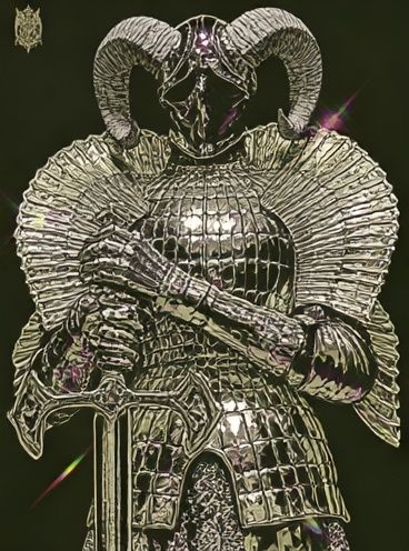 Armored Ram Warrior Illustration Poster. poster — illustration art
