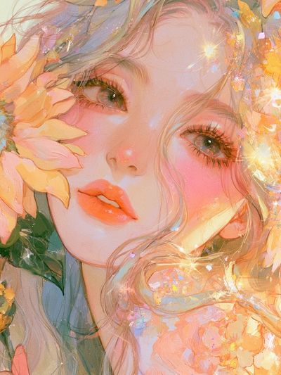 Floral Dream Portrait Print.