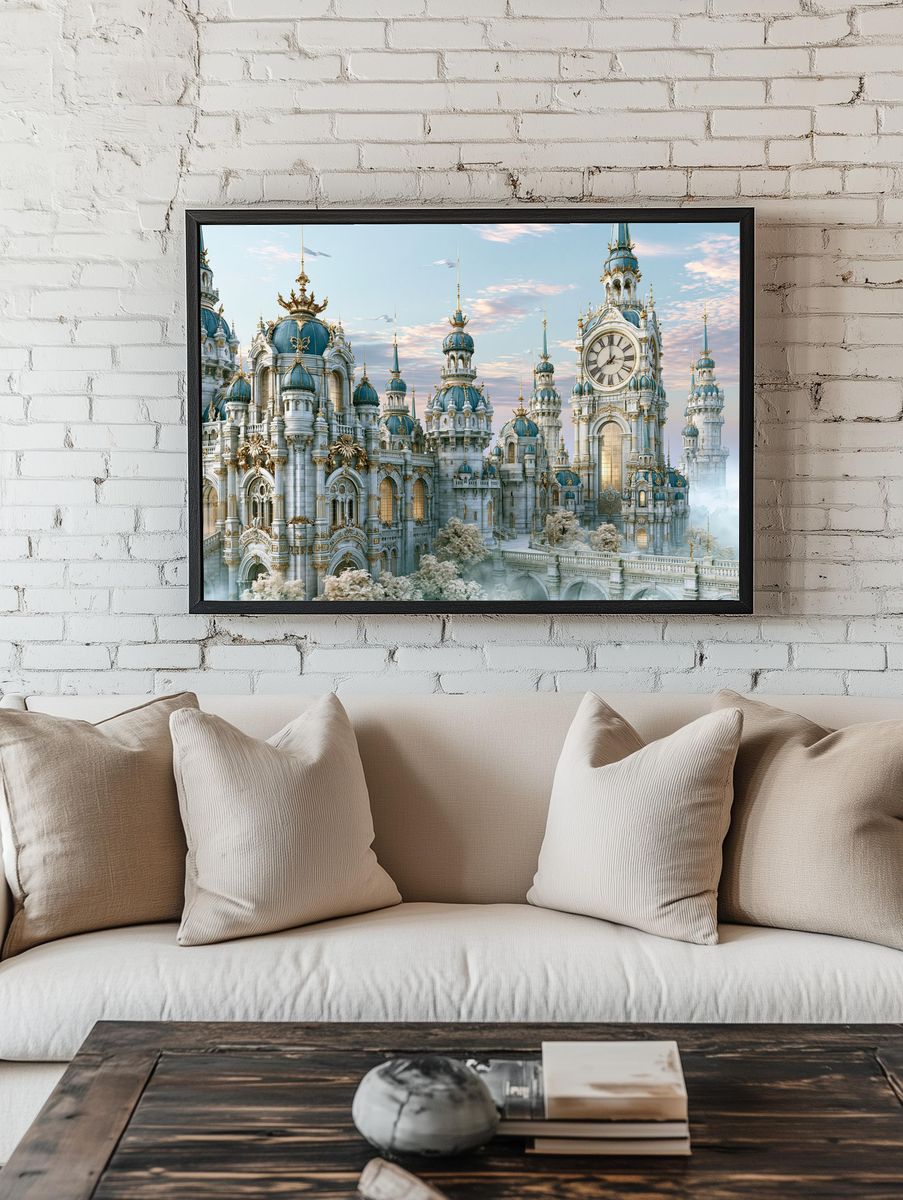 Enchanted Clocktower Palace Print. room preview