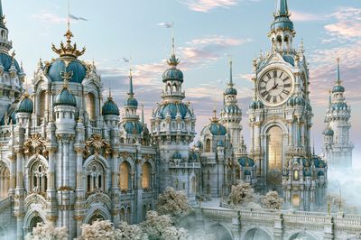 Enchanted Clocktower Palace Print.