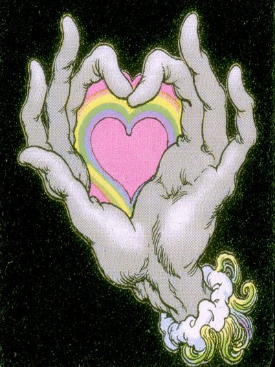 Hands Holding Heart Illustration Poster.