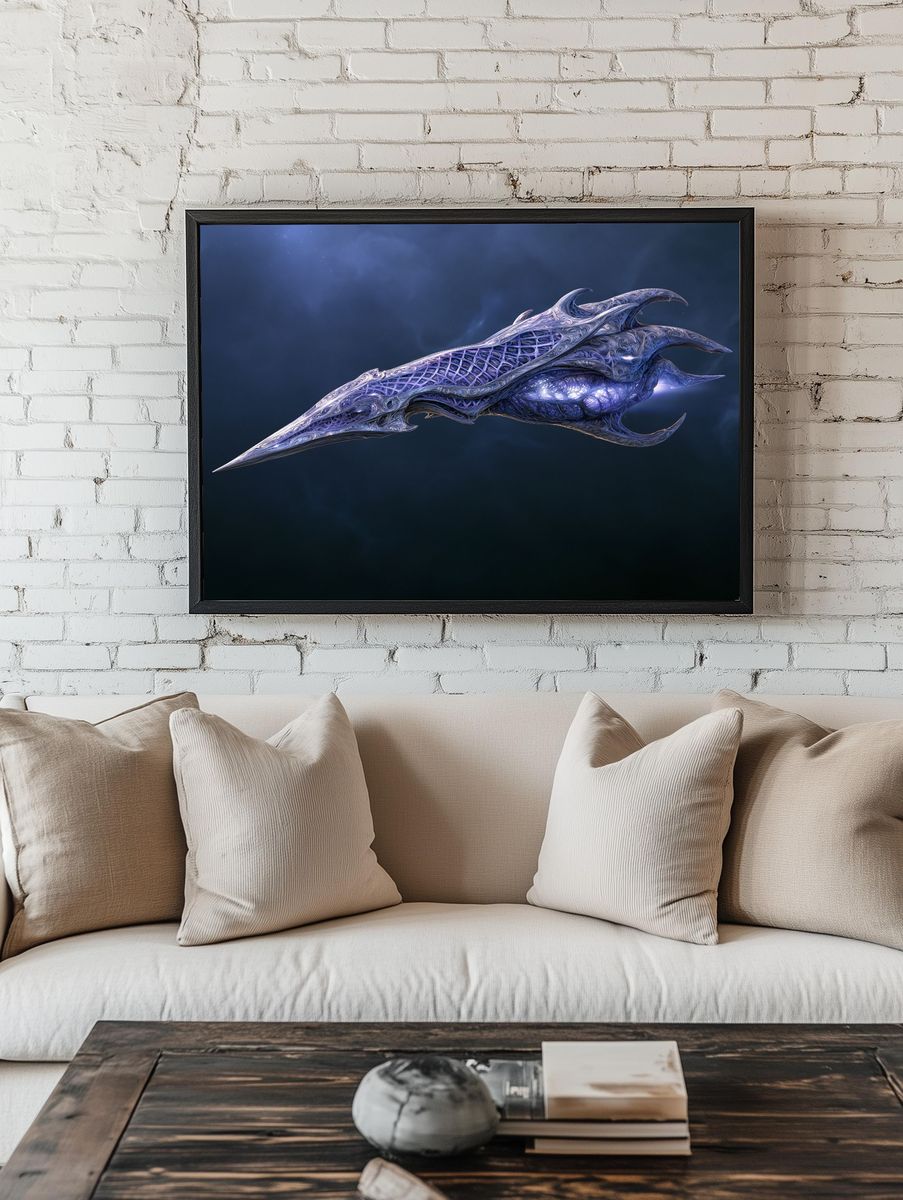Cosmic Leviathan Digital Art Poster. — room view 1