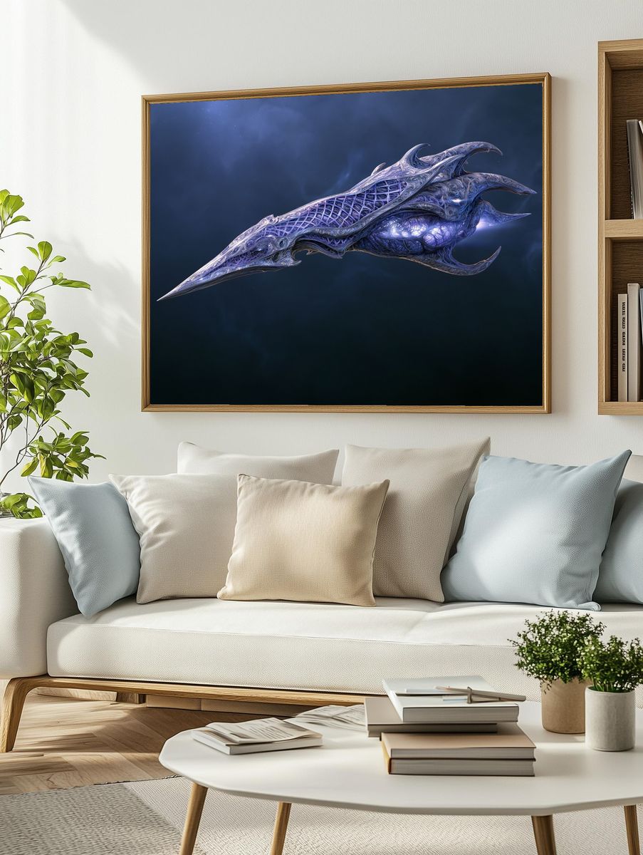Cosmic Leviathan Digital Art Poster. — room view 2
