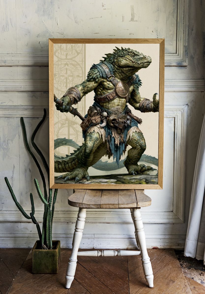 Desert Homestead Illustration Poster. room preview