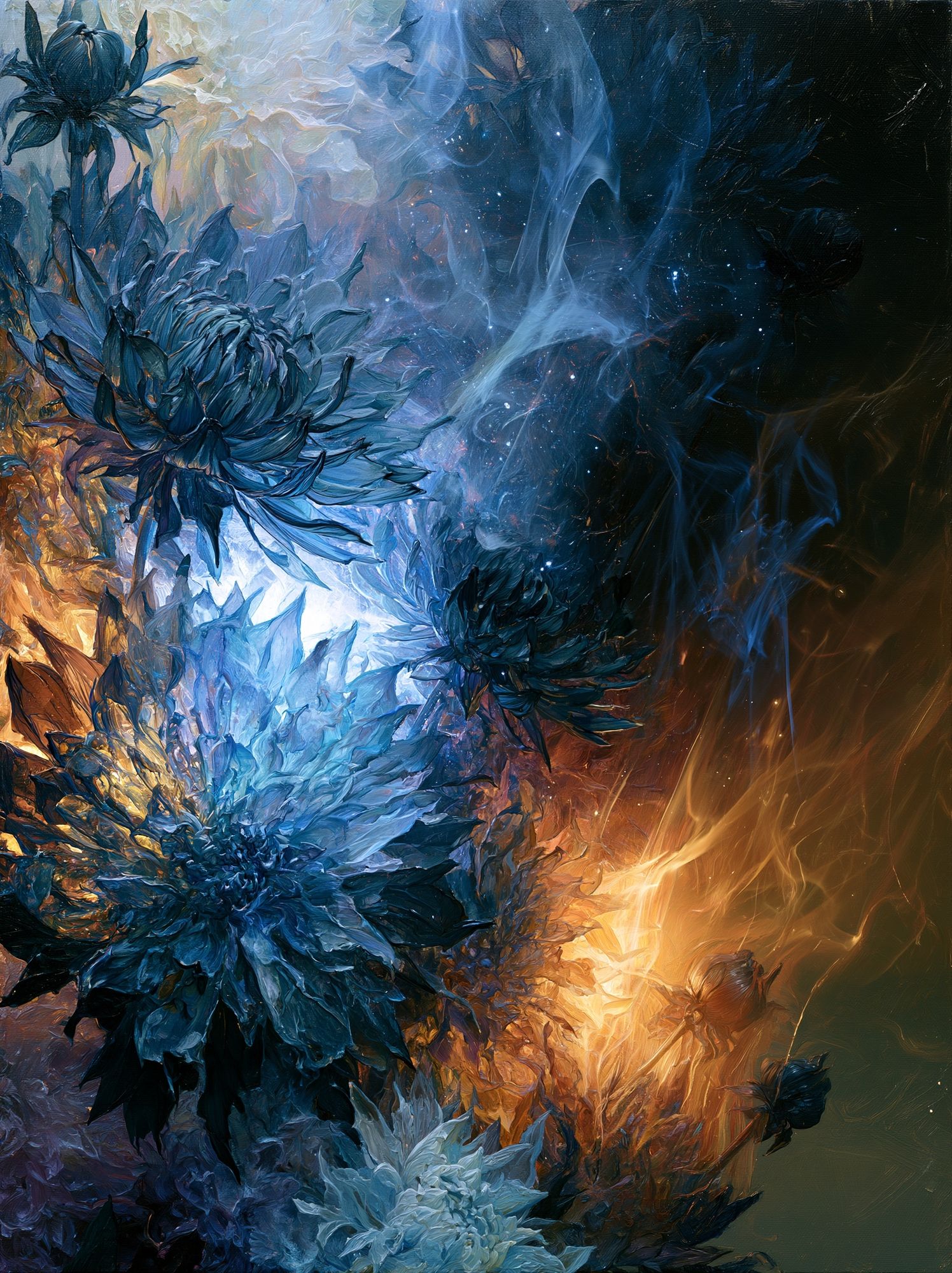 Celestial Floral Abstract Print. poster detail