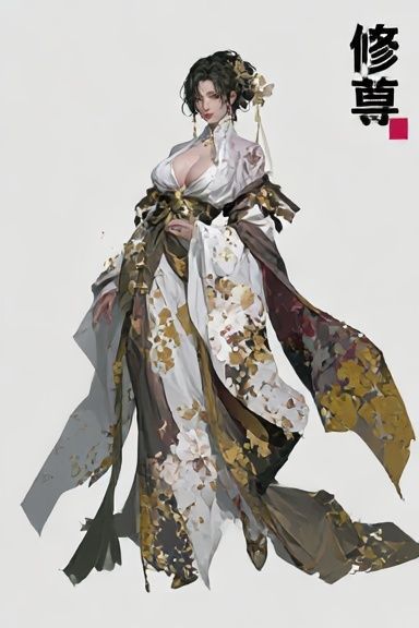 Kimono Figure Illustration Poster. poster — illustration art
