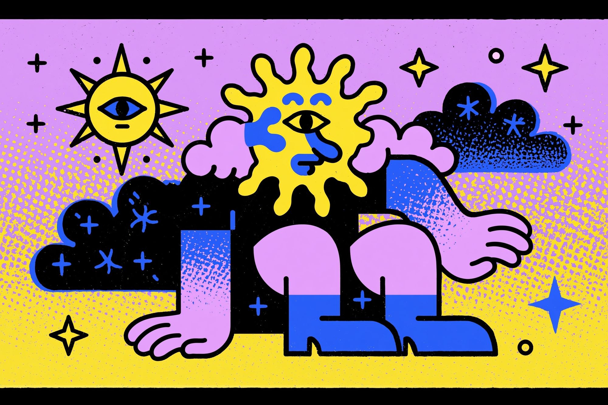 Cosmic Surreal Figure Poster. poster detail