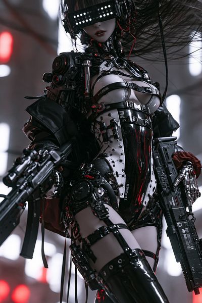 Cyberpunk Android Warrior Poster. poster
