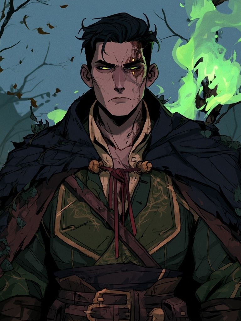 Dark Fantasy Warrior Illustration Poster. poster detail