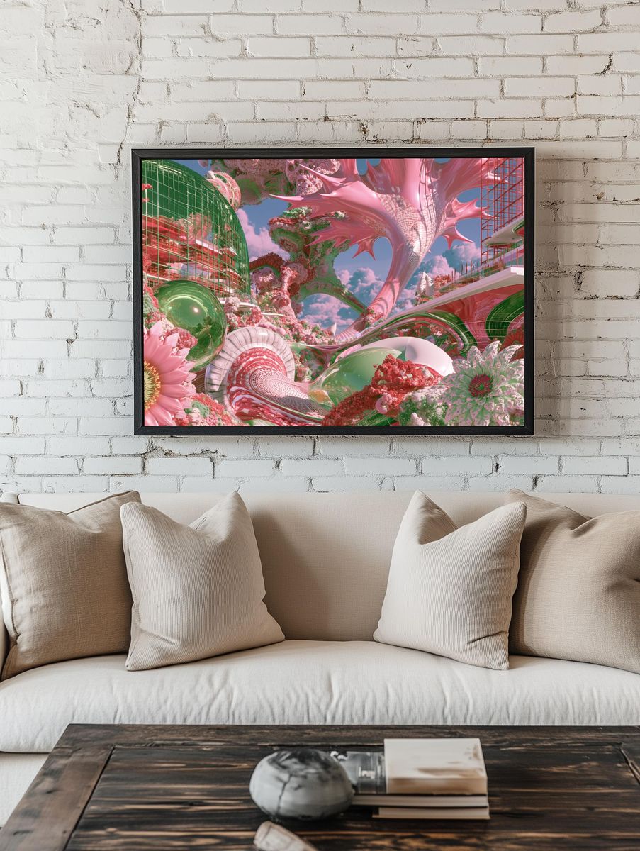 Dream Garden Surrealism Print. — room view 1