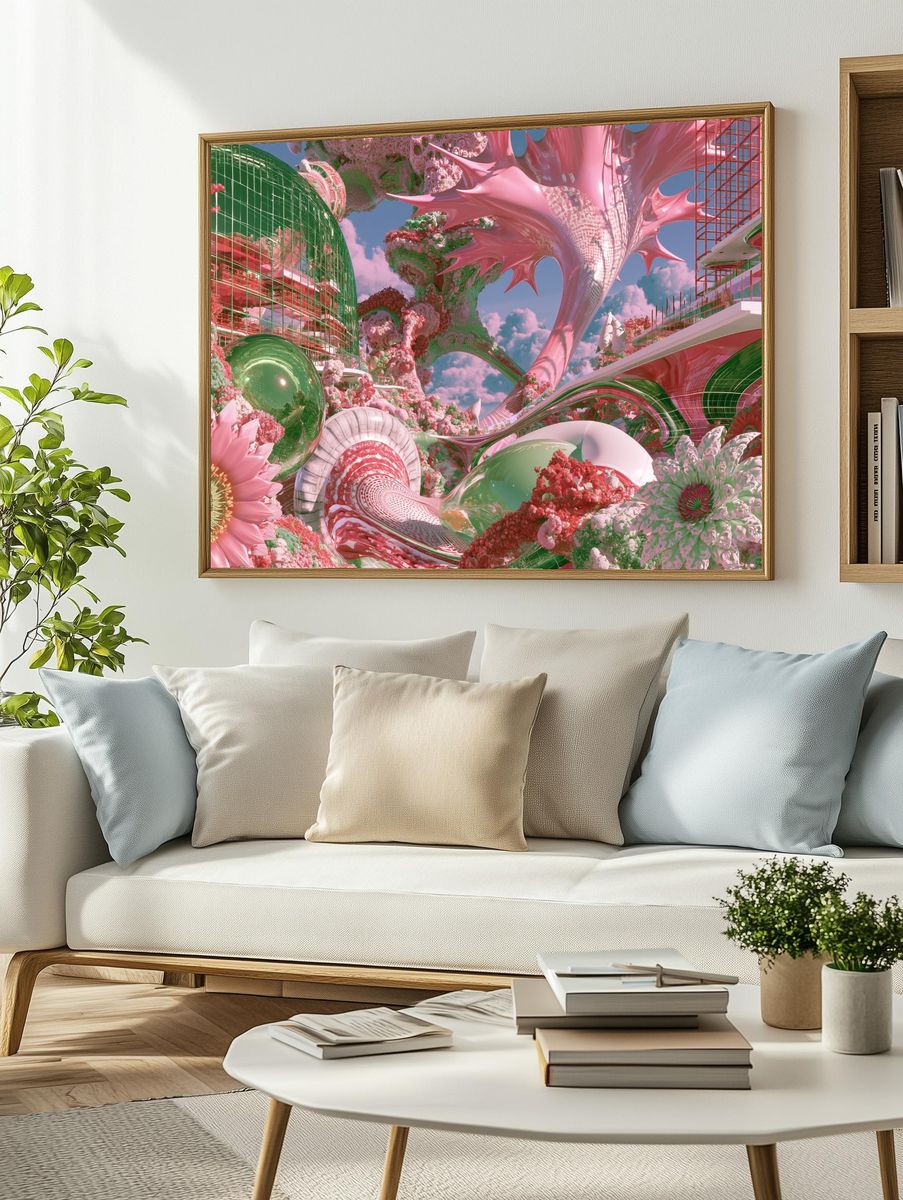 Dream Garden Surrealism Print. — room view 2
