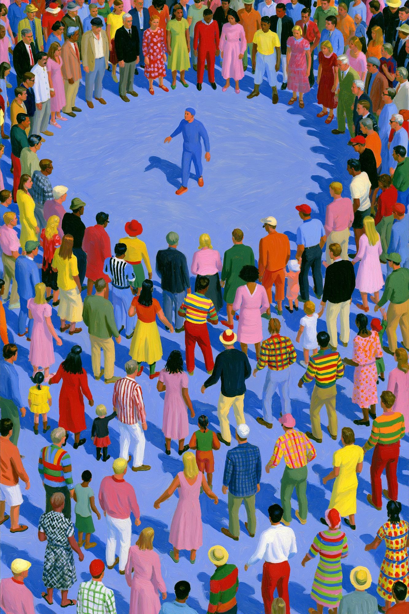 Crowd Circle Gathering Illustration Poster. poster detail