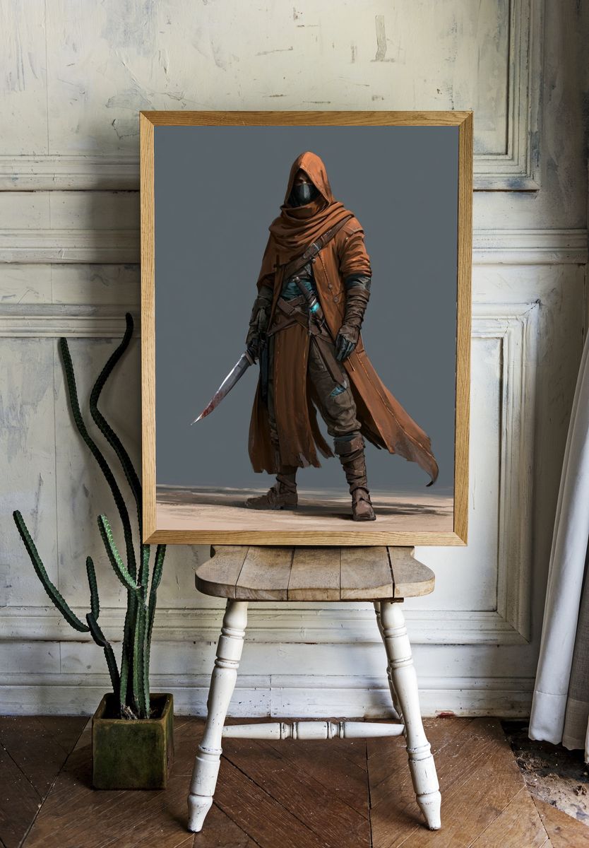 Desert Rogue Digital Art Poster. room preview