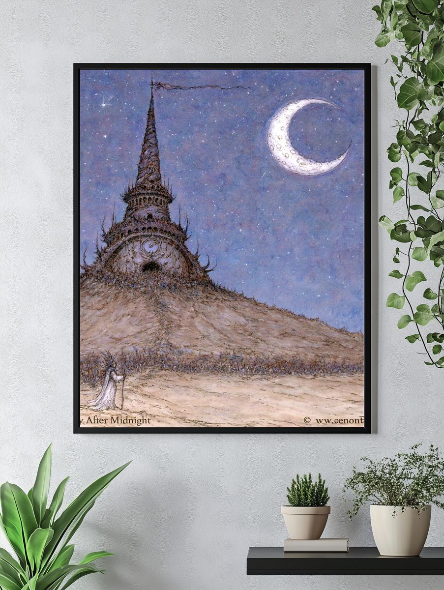 Glass City After Midnight Print. — room view 4