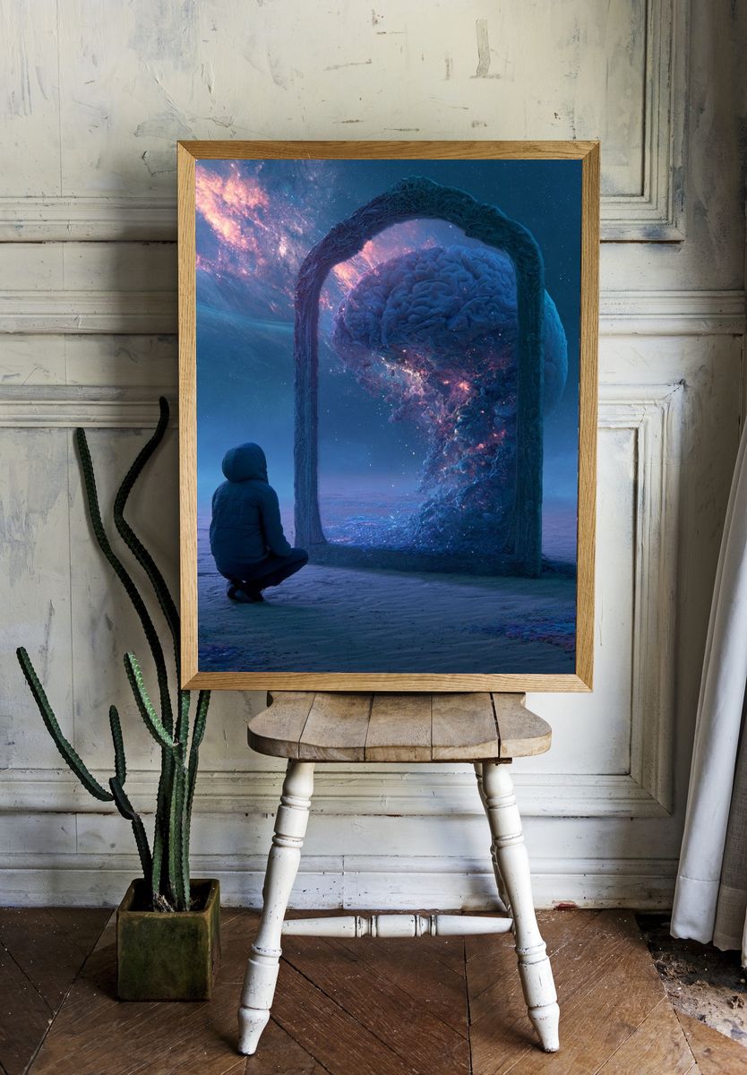 Cosmic Portal Dreamscape Print. — room view 1