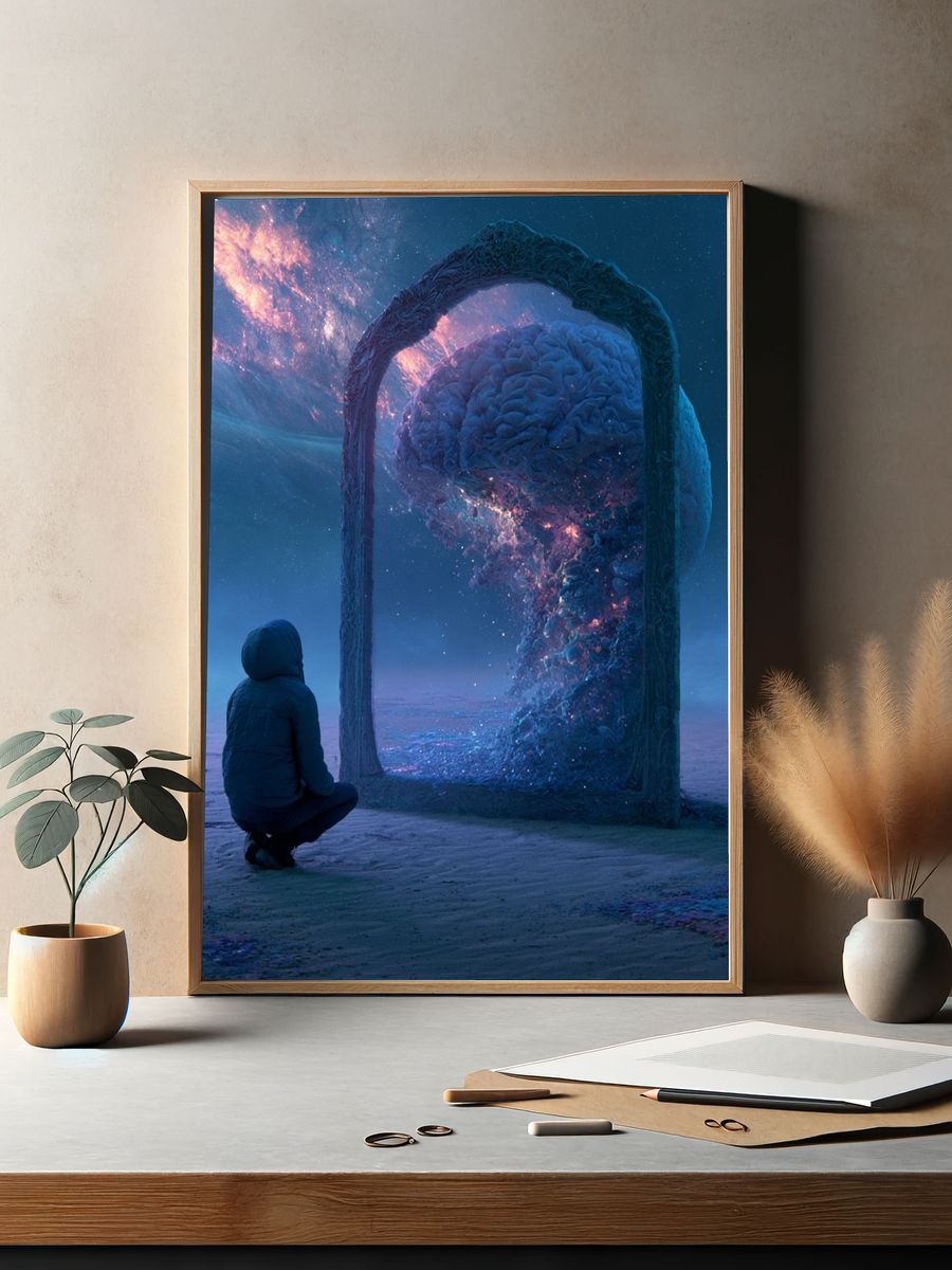Cosmic Portal Dreamscape Print. — room view 2