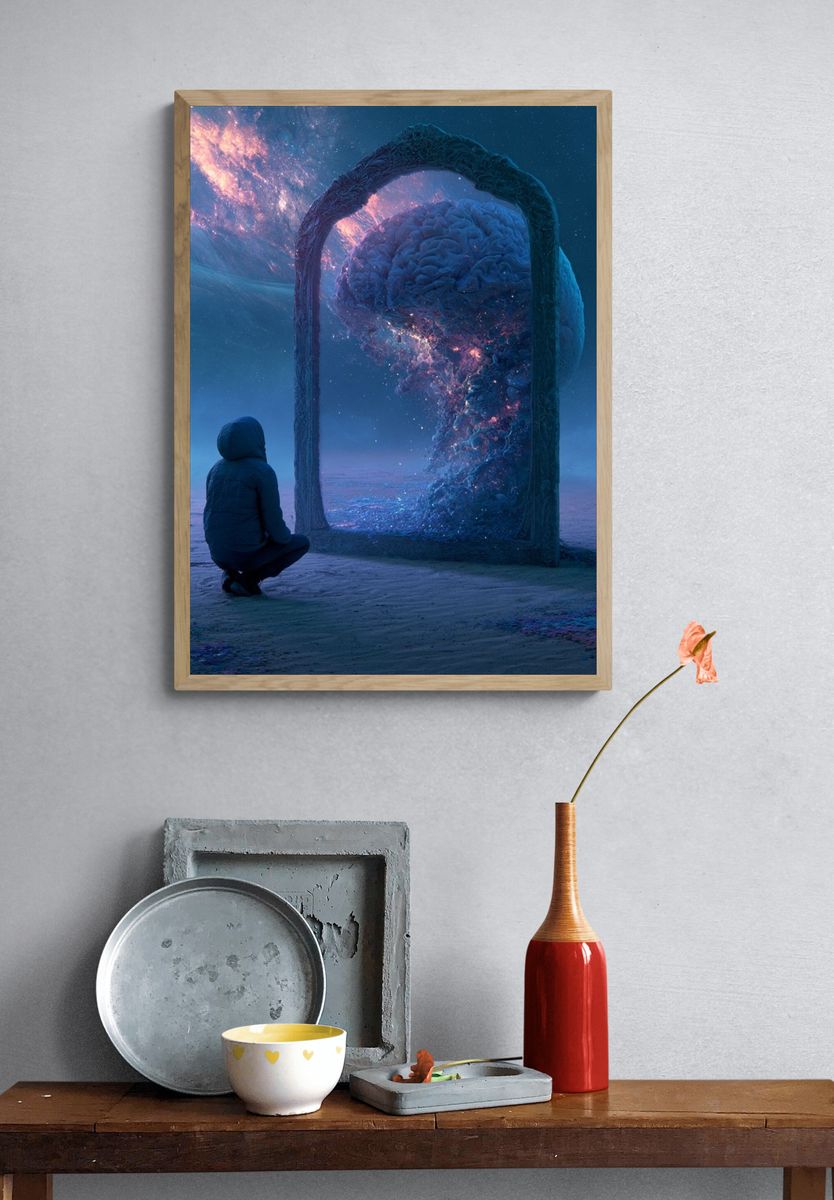 Cosmic Portal Dreamscape Print. — room view 3