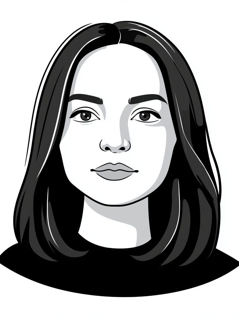 Monochrome Woman Portrait Print. poster detail