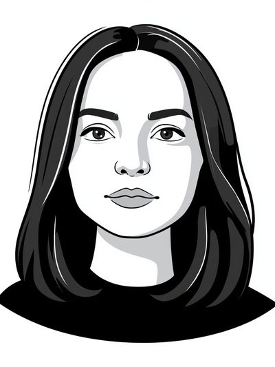 Monochrome Woman Portrait Print.