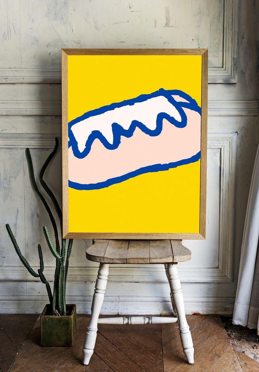 Pop Art Hot Dog Poster. room preview