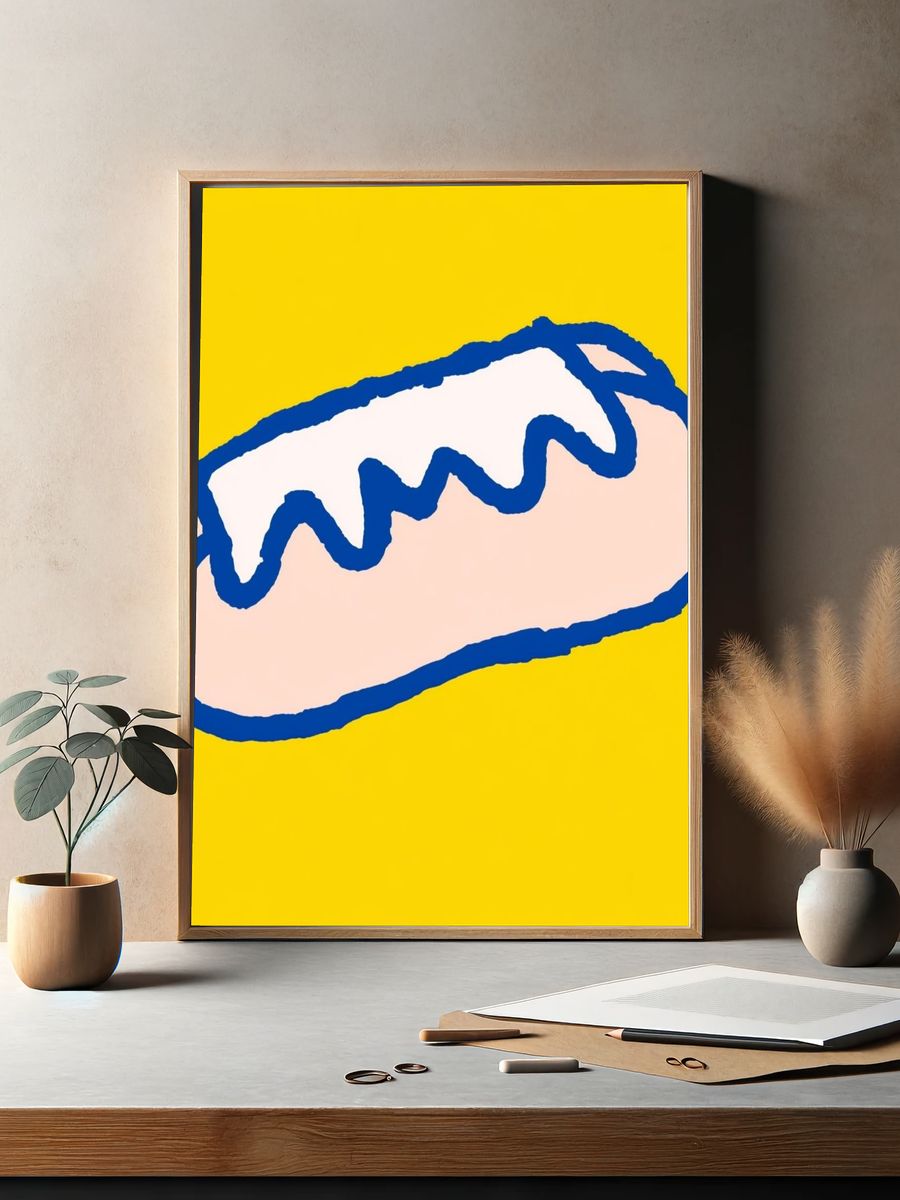 Pop Art Hot Dog Poster. — room view 2
