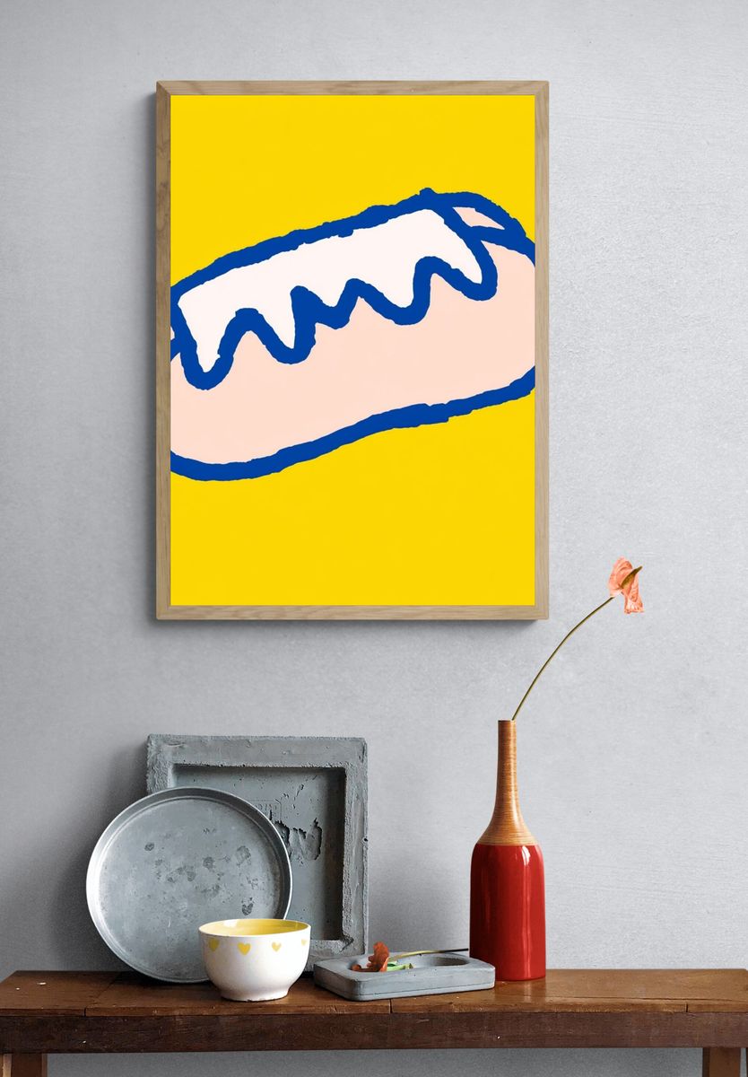 Pop Art Hot Dog Poster. — room view 3