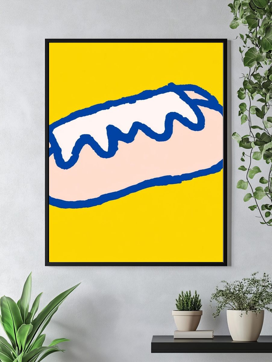 Pop Art Hot Dog Poster. — room view 4