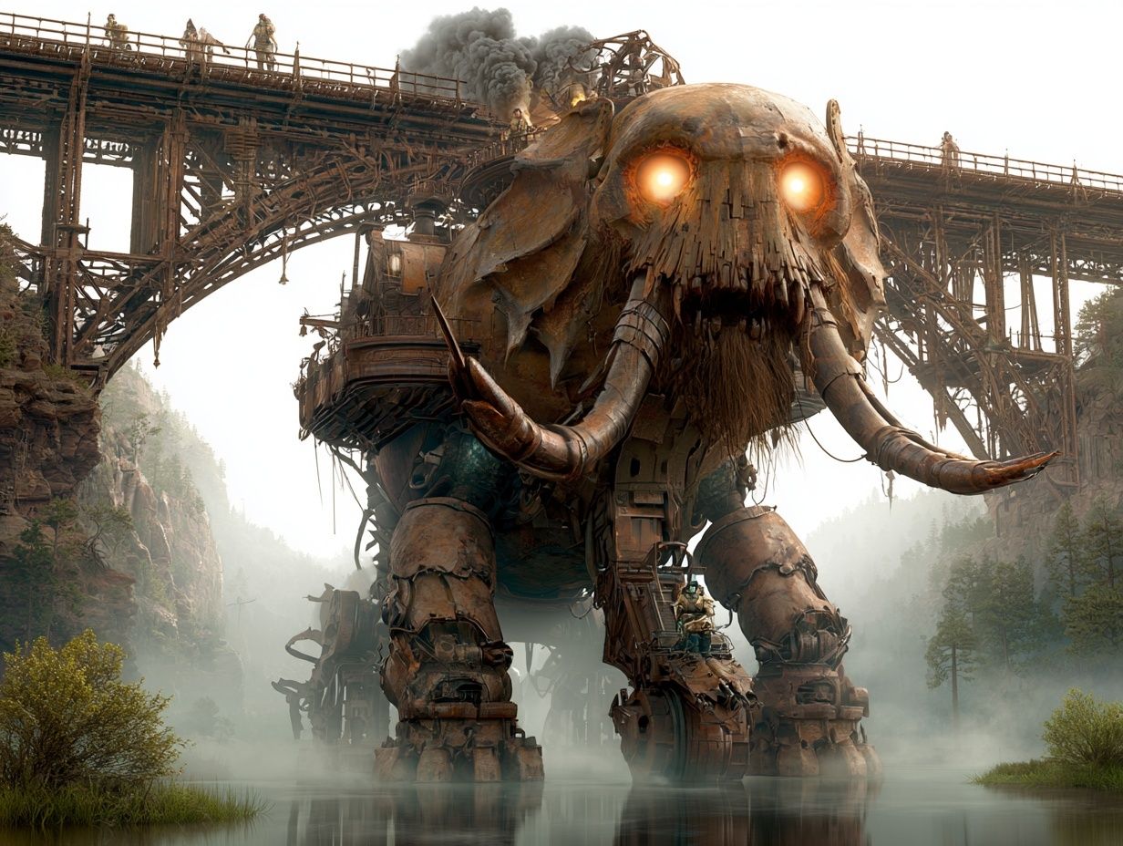 Mechanical Mammoth Fantasy Print. poster detail