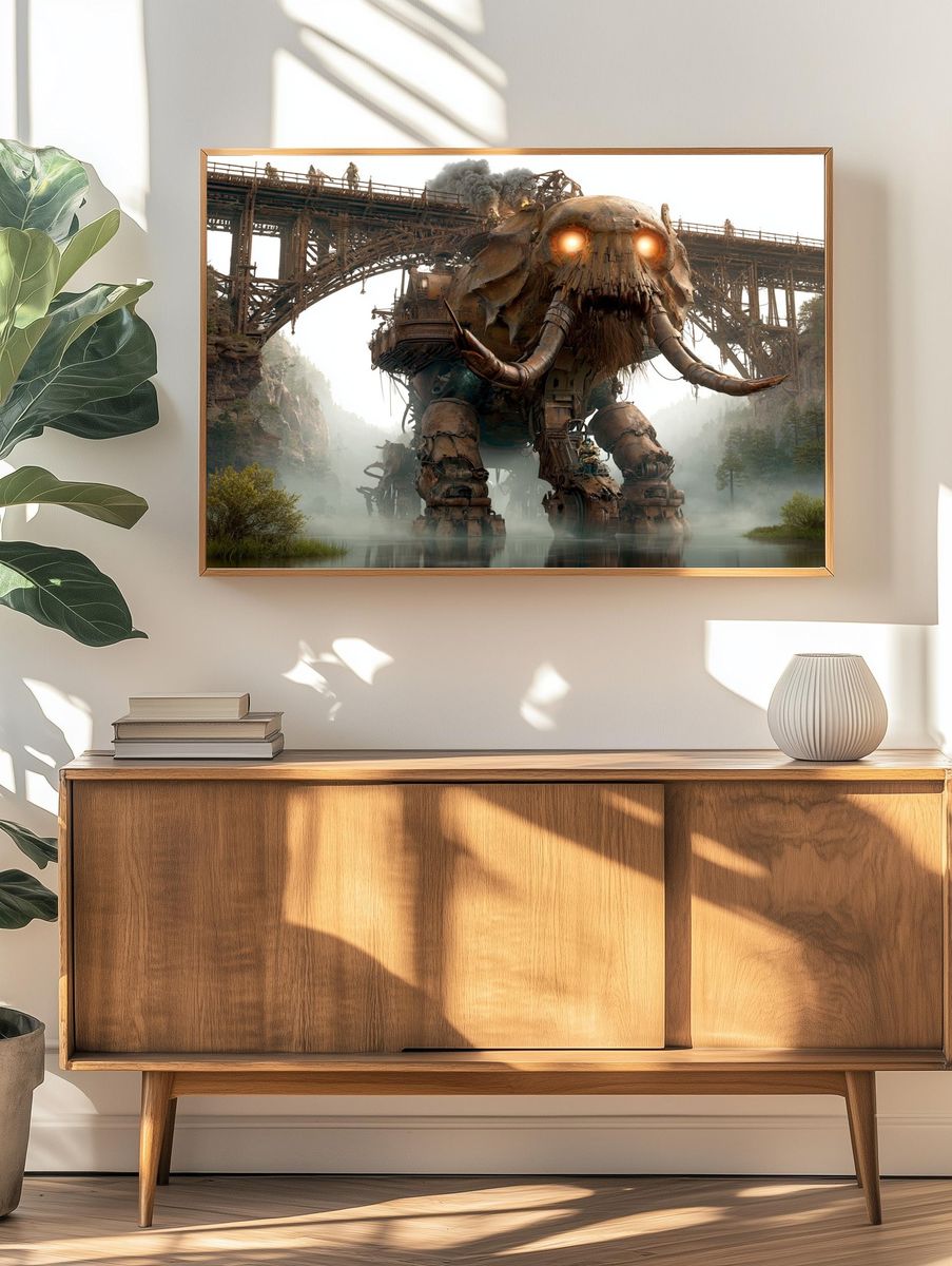 Mechanical Mammoth Fantasy Print. — room view 3