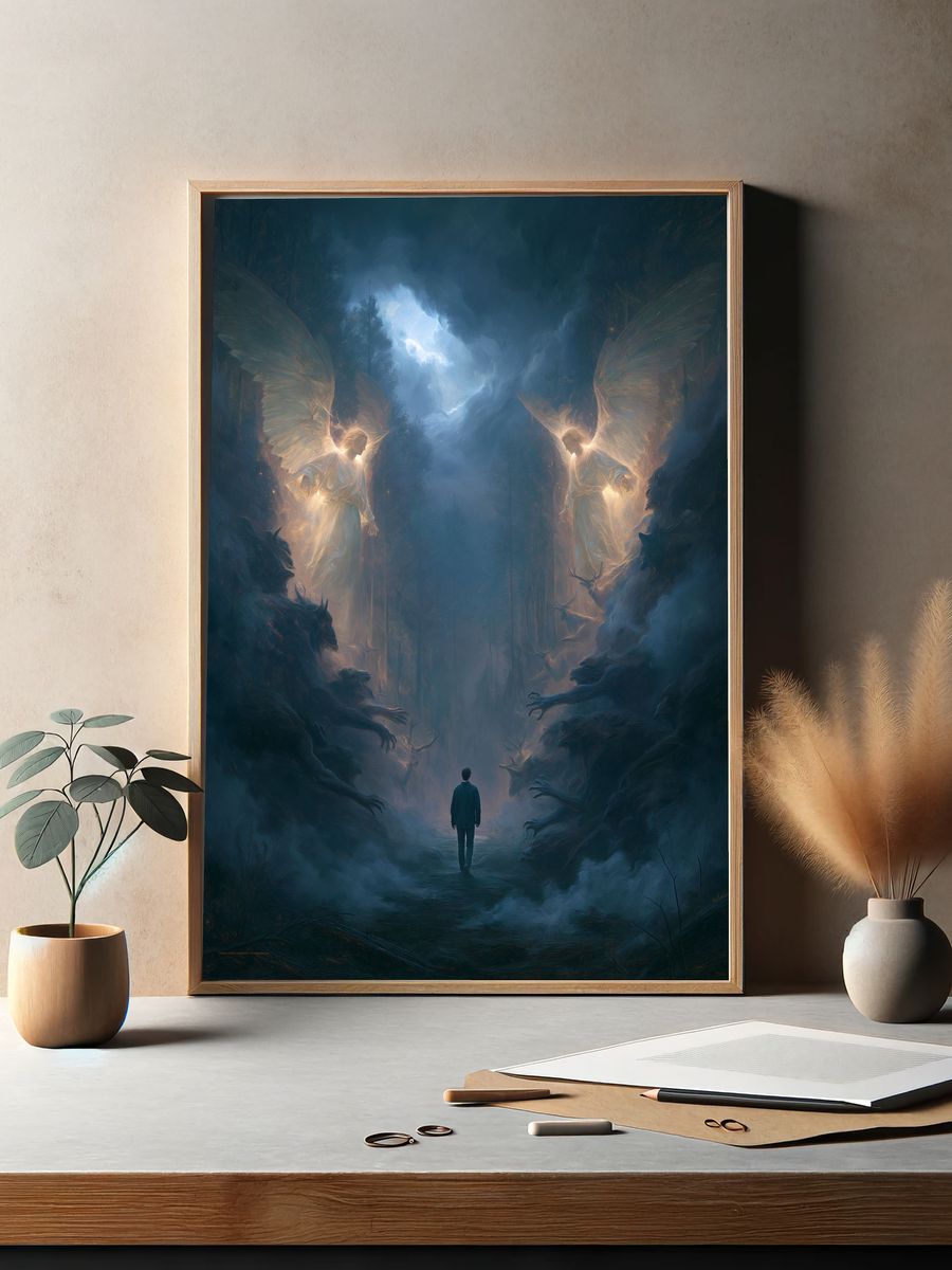 Celestial Guardians Fantasy Print. — room view 2