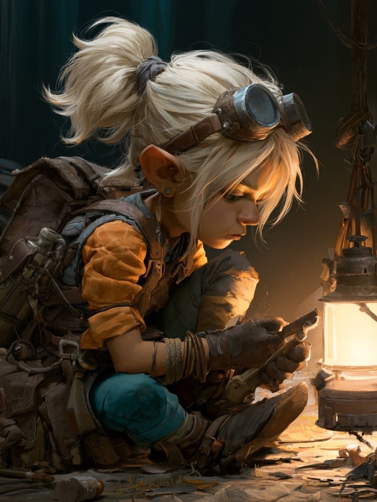 Lantern Explorer Fantasy Illustration Poster. poster detail