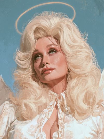 Blonde Angel Portrait Fine-Art Poster. poster