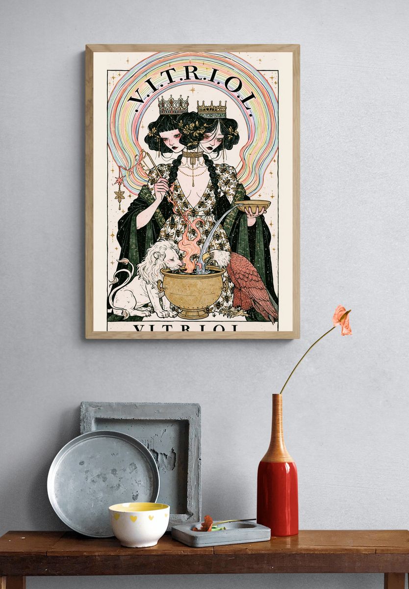 V.I.T.R.I.O.L. Occult Illustration Poster. — room view 3