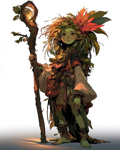 Forest Spirit Illustration Poster.