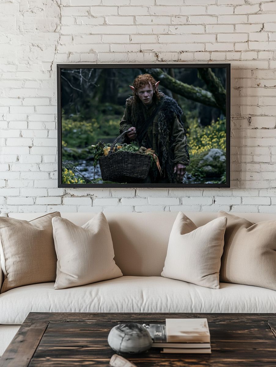 Forest Goblin Fantasy Print. room preview