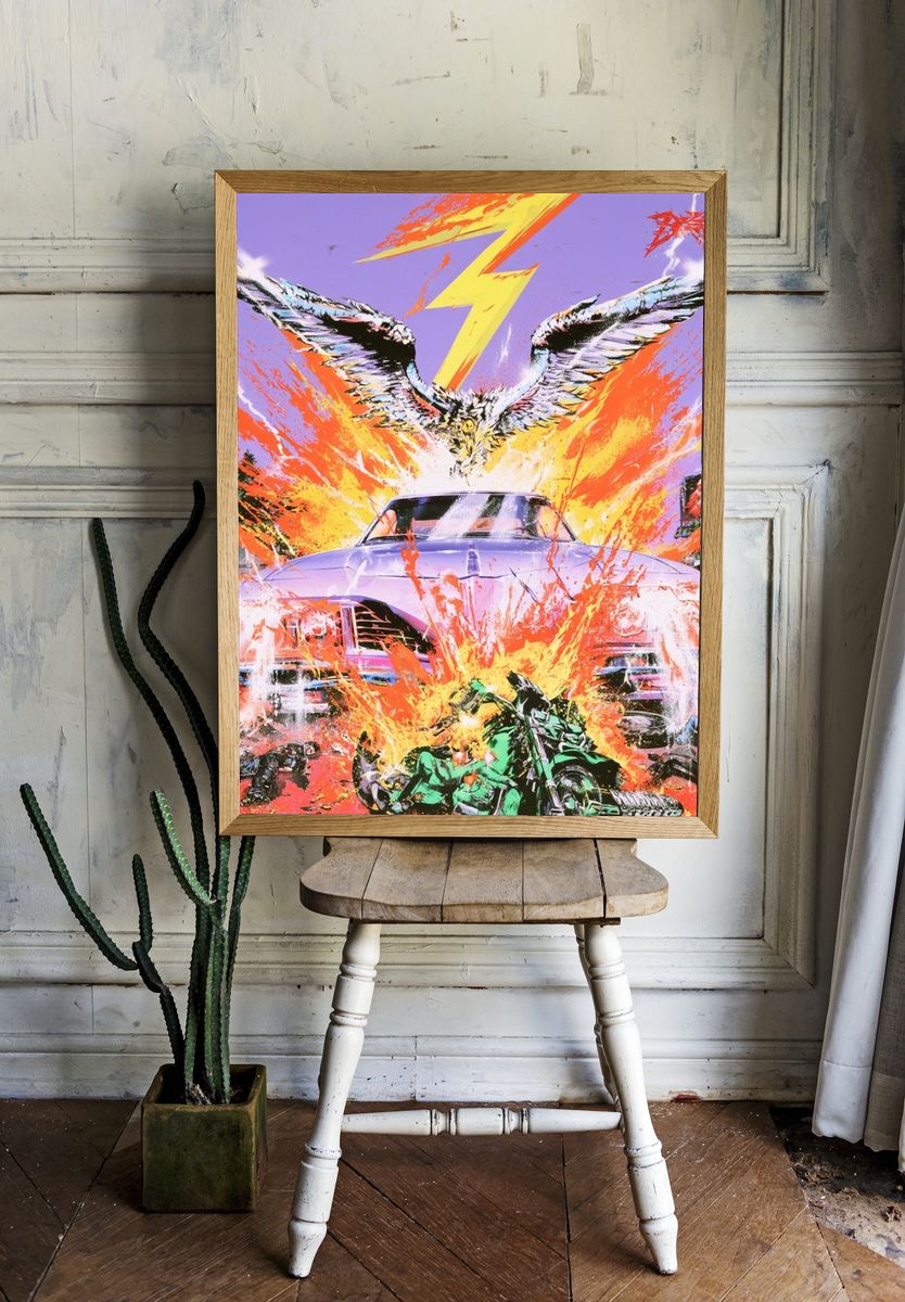 Thunderbird Explosion Pop-Art Poster. room preview