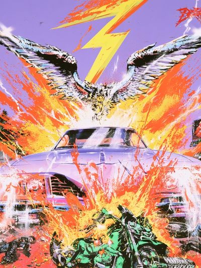Thunderbird Explosion Pop-Art Poster. poster