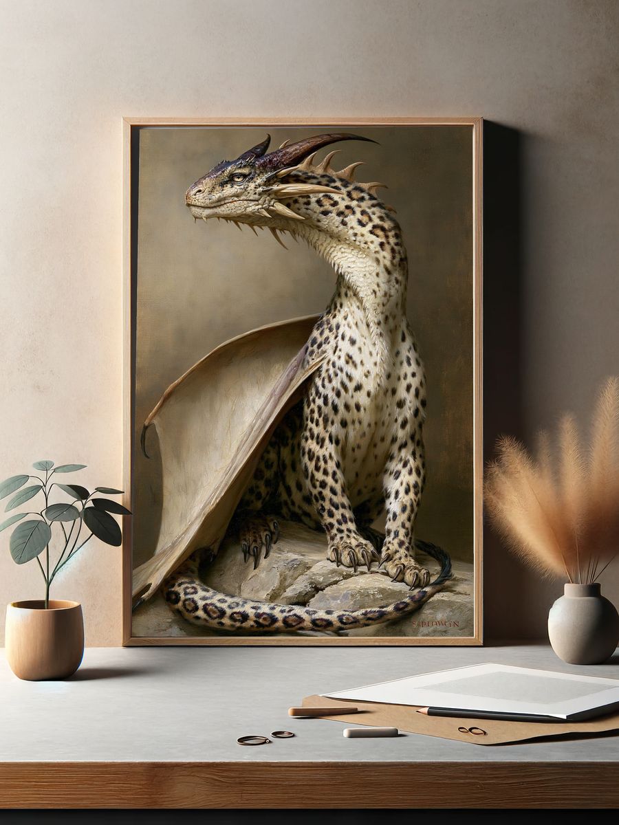 Leopard Dragon Fine-Art Poster. — room view 2