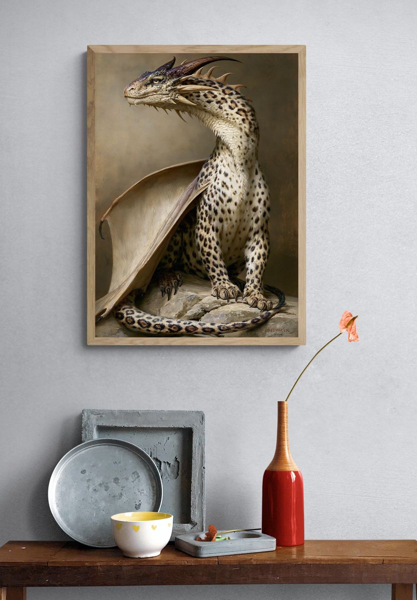 Leopard Dragon Fine-Art Poster. — room view 3