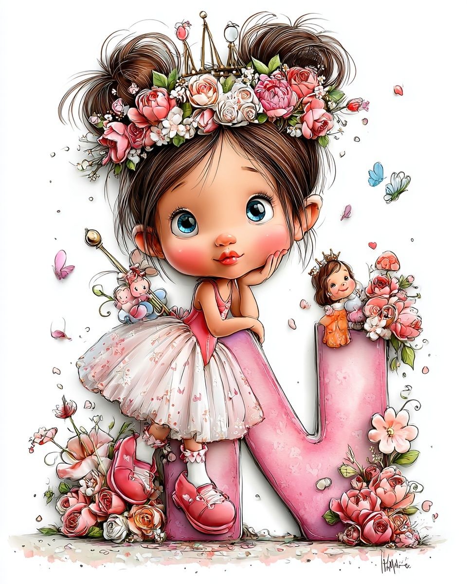 Floral Princess N Illustration Poster. poster — illustration art