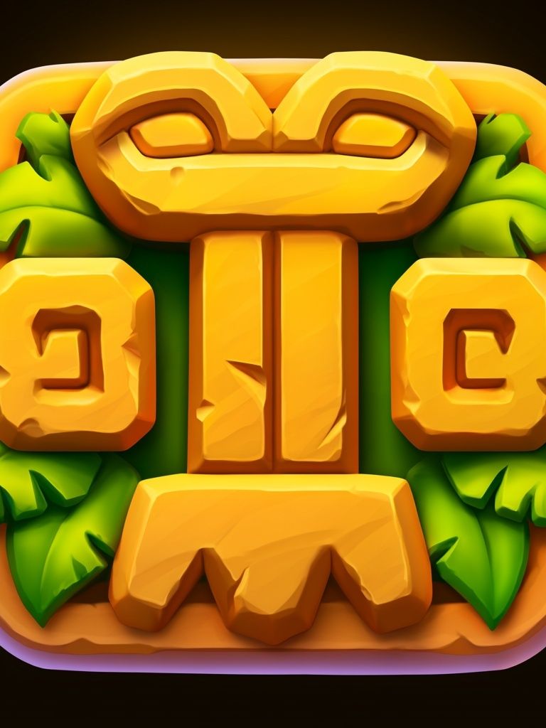 Tiki Totem Digital Art Poster. poster detail