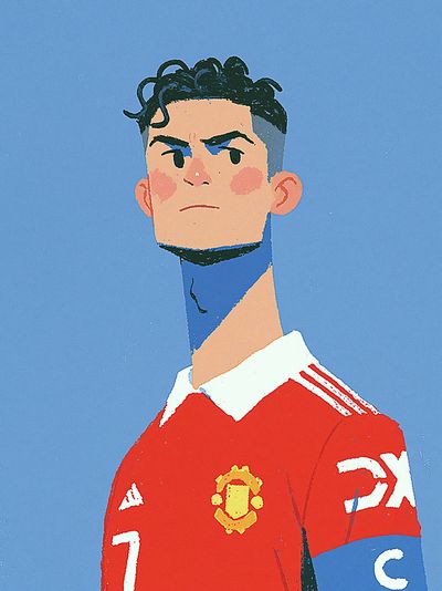 Football Captain Portrait Print.