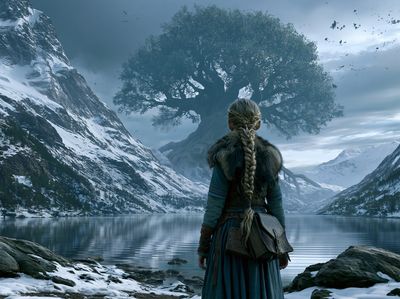 Fantasy Mountain Guardian Print.