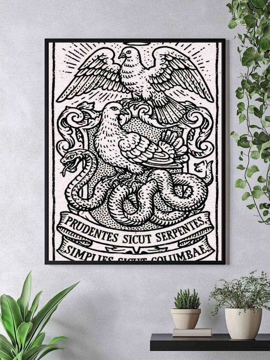 Prudentes Sicut Serpentes Print. — room view 4