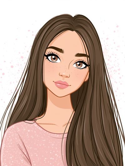 Soft Glam Girl Portrait Print.
