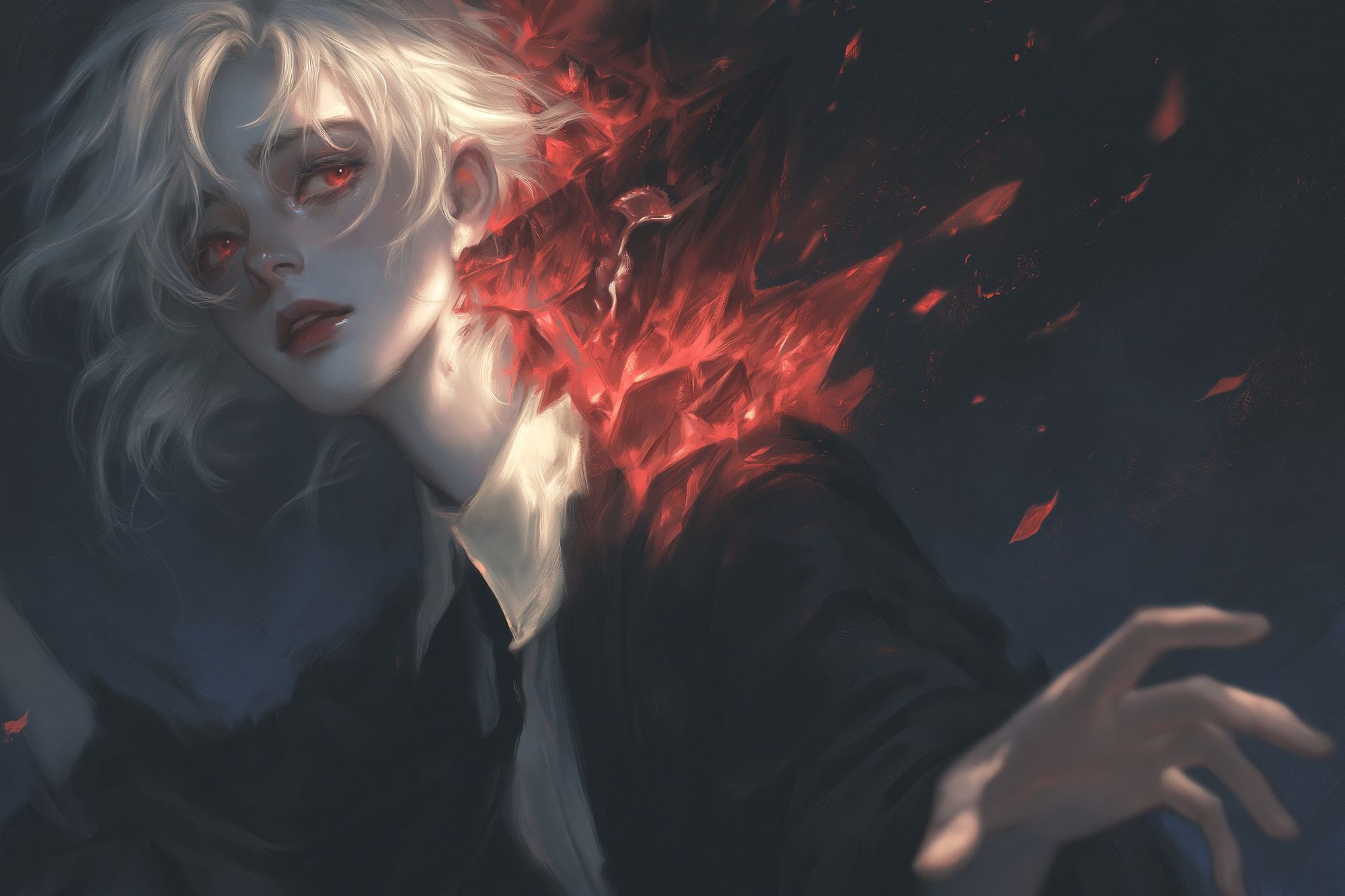 Crimson Gothic Portrait Print. poster detail