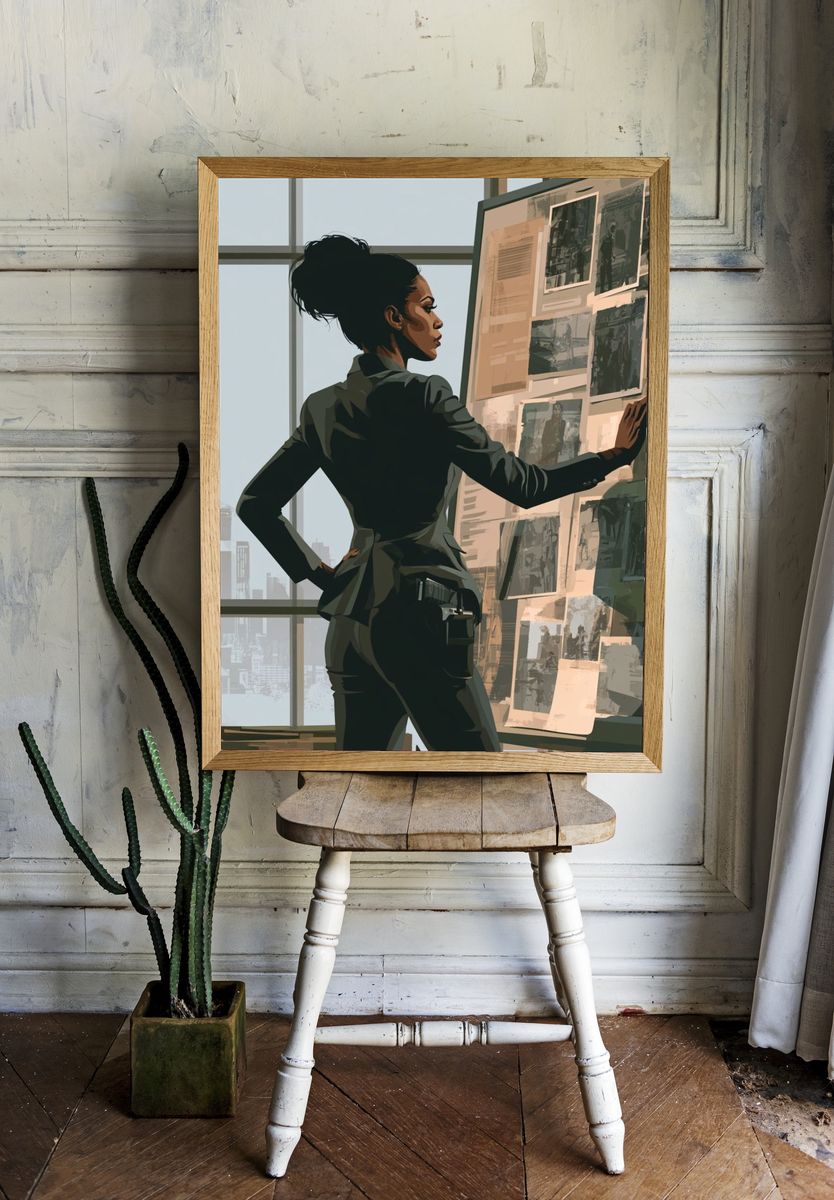 Detective at the Evidence Board Print. room preview