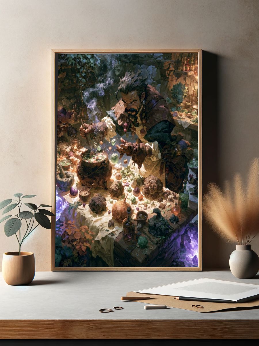 Fantasy Alchemist Workshop Poster. — room view 2