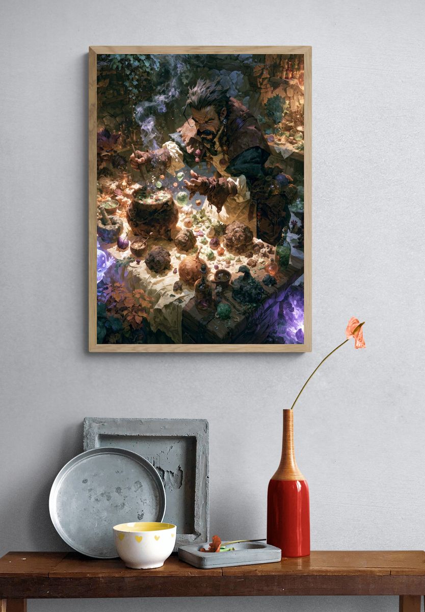 Fantasy Alchemist Workshop Poster. — room view 3